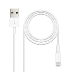 Nanocable Cable USB A a Lightning 1m Blanco Nanocable Cable USB A a Lightning 1m Blanco