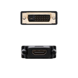 Nanocable Adaptador DVI Macho a HDMI Hembra Nanocable Adaptador DVI Macho a HDMI Hembra
