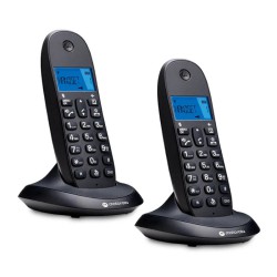 Teléfono Fijo Motorola C1002 CB+ DECT Duo Negro