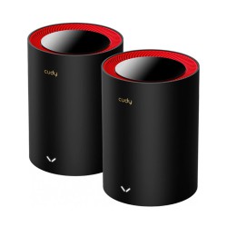 Cudy M3000 Mesh 2.5G Wi-Fi 6 Doble Pack Negro Cudy M3000 Mesh 2.5G Wi-Fi 6 Doble Pack Negro