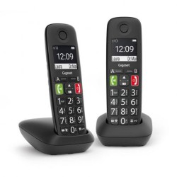 Teléfono Fijo Gigaset E290 Inalámbrico DECT Duo Negro